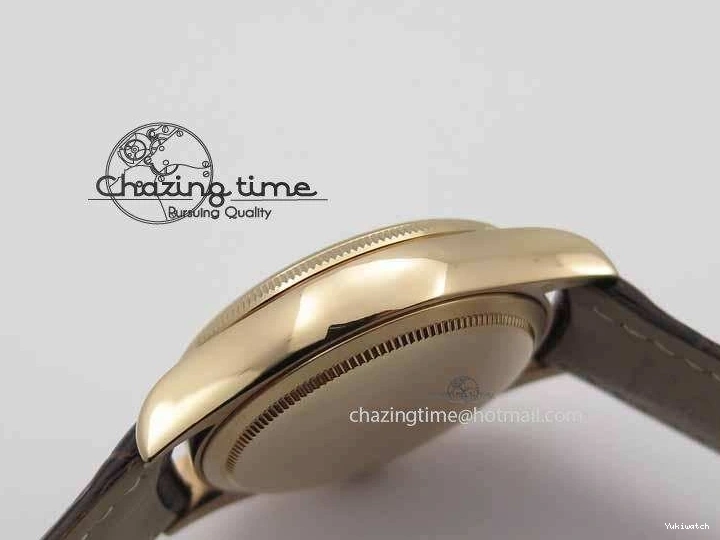 Dial White Stick Brown Best Leather A3165 Strap VF Date Cellini Edition Markers On RG 0910